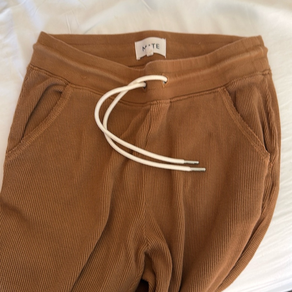 Mate the Label GOTS organic cotton waffle joggers.